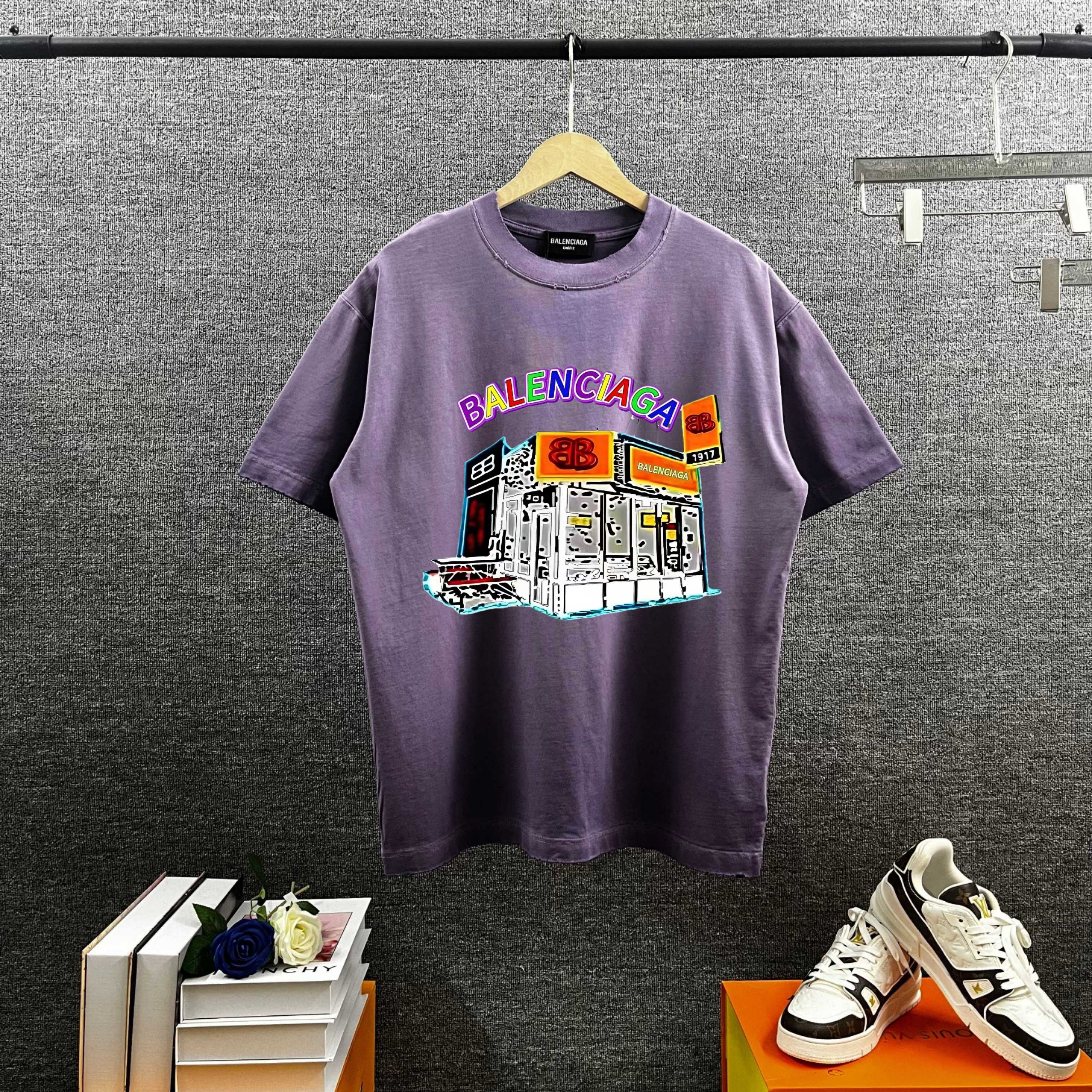P90 BAL*París*Balenciaga nuevo lanzamiento exclusivo primavera-verano 2026, lavado y desgastado con teñido por inmersió…