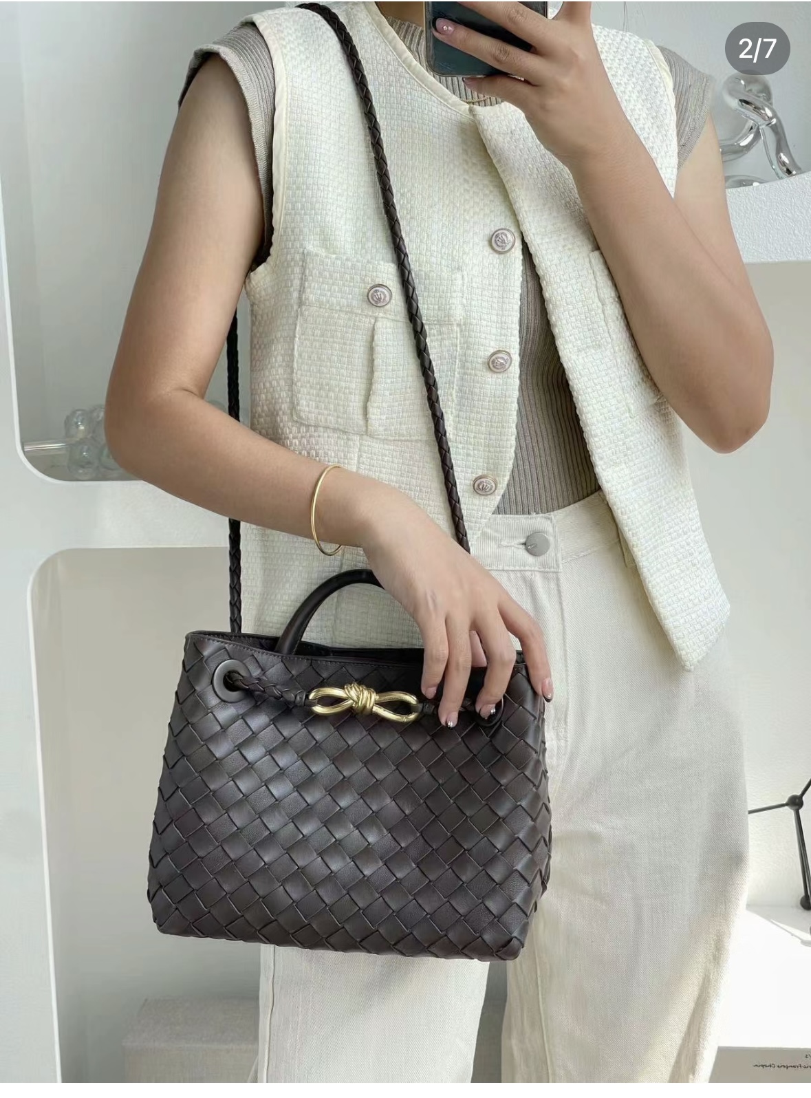 顶级🅿️2058 編織デザインの春夏新作小型手提げバッグ