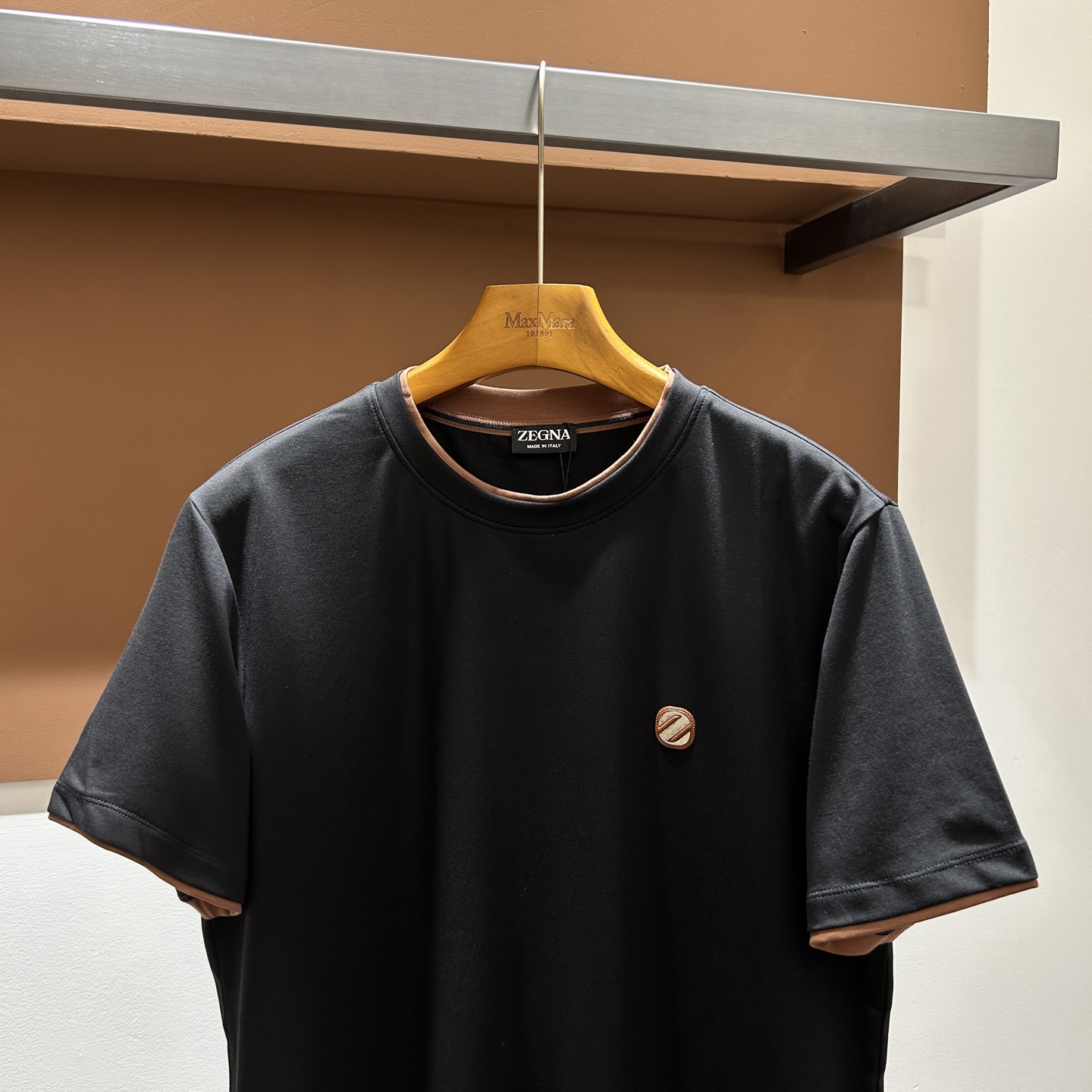 杰尼亚ZZ26夏季男士圆领短袖 蚕丝莫代尔棉 码数M-3XL