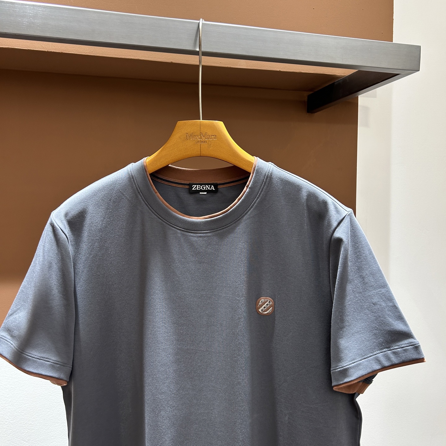 杰尼亚ZZ26夏季男士圆领短袖 蚕丝莫代尔棉 码数M-3XL