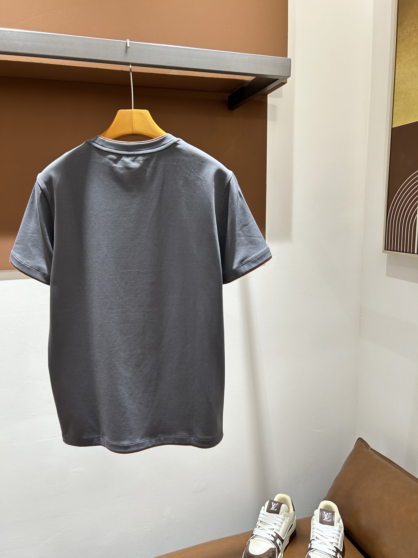 杰尼亚ZZ26夏季男士圆领短袖 蚕丝莫代尔棉 码数M-3XL