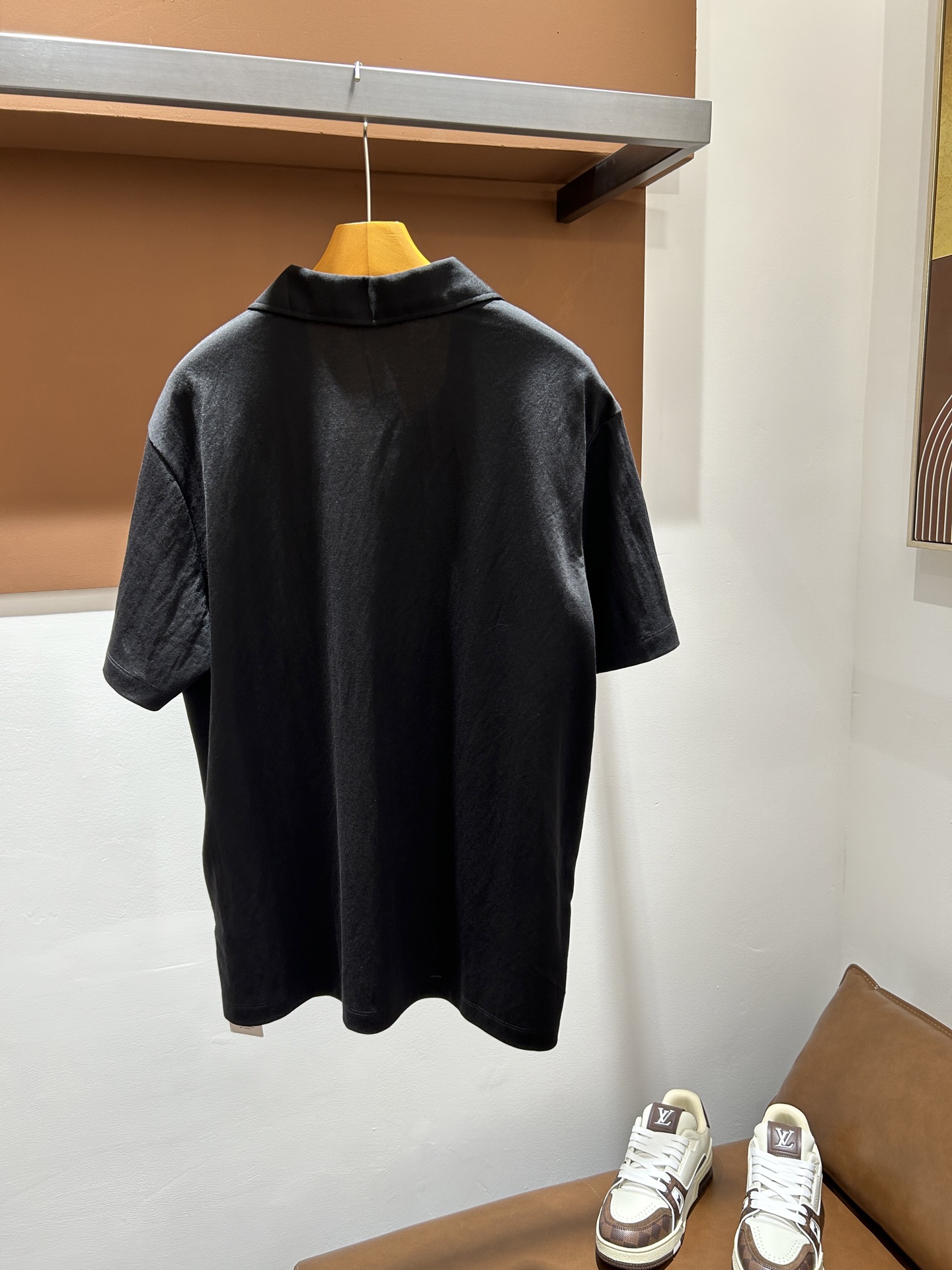 阿玛尼EA26夏季男士反驳领POLO 老钱风系列，中规中矩棉麻 码数M-3XL