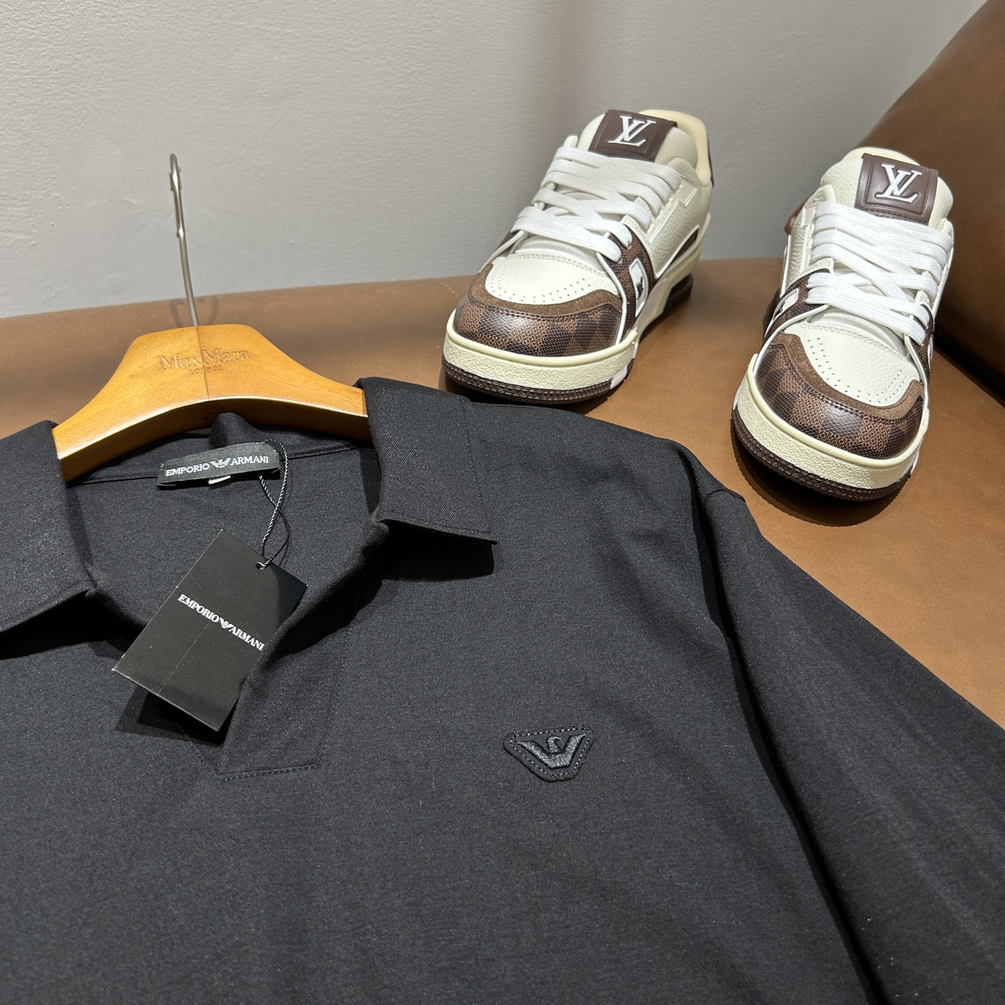 阿玛尼EA26夏季男士反驳领POLO 老钱风系列，中规中矩棉麻 码数M-3XL