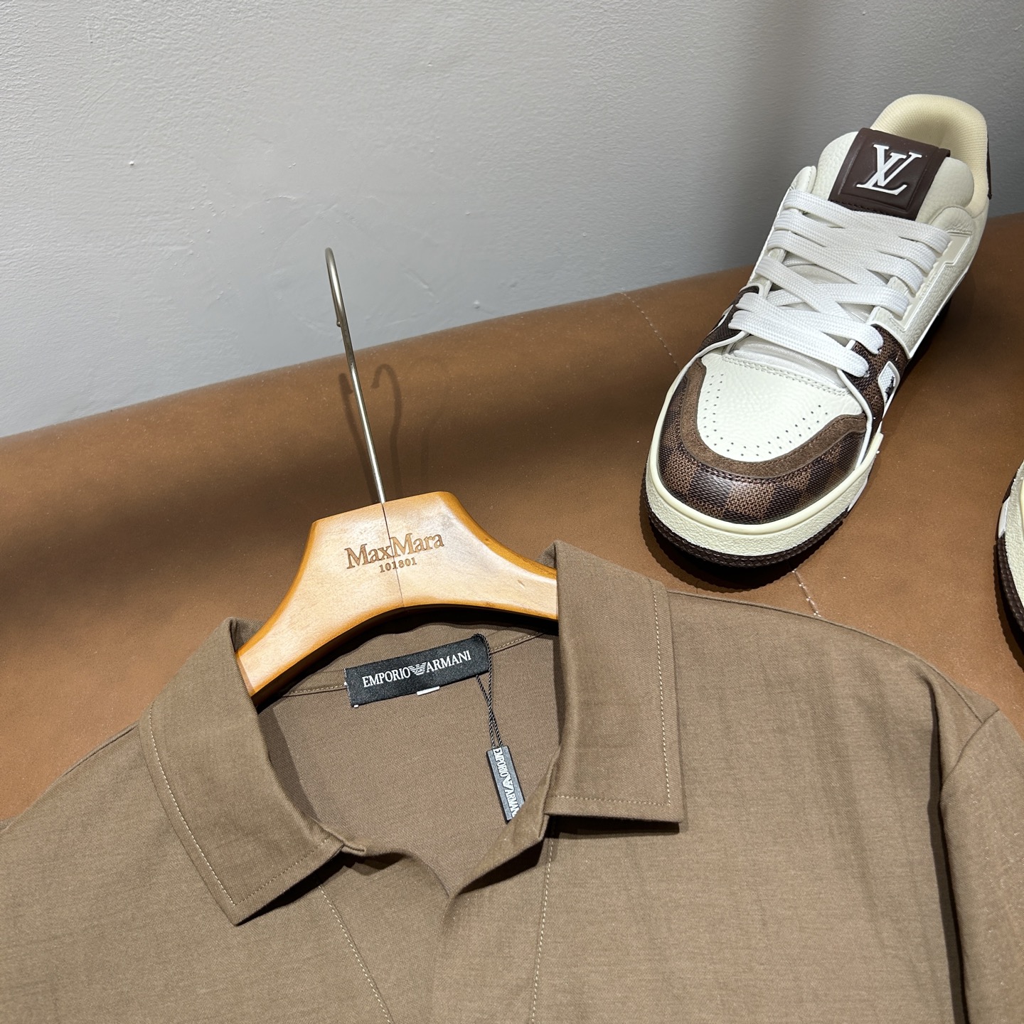 阿玛尼EA26夏季男士反驳领POLO 老钱风系列，中规中矩棉麻 码数M-3XL