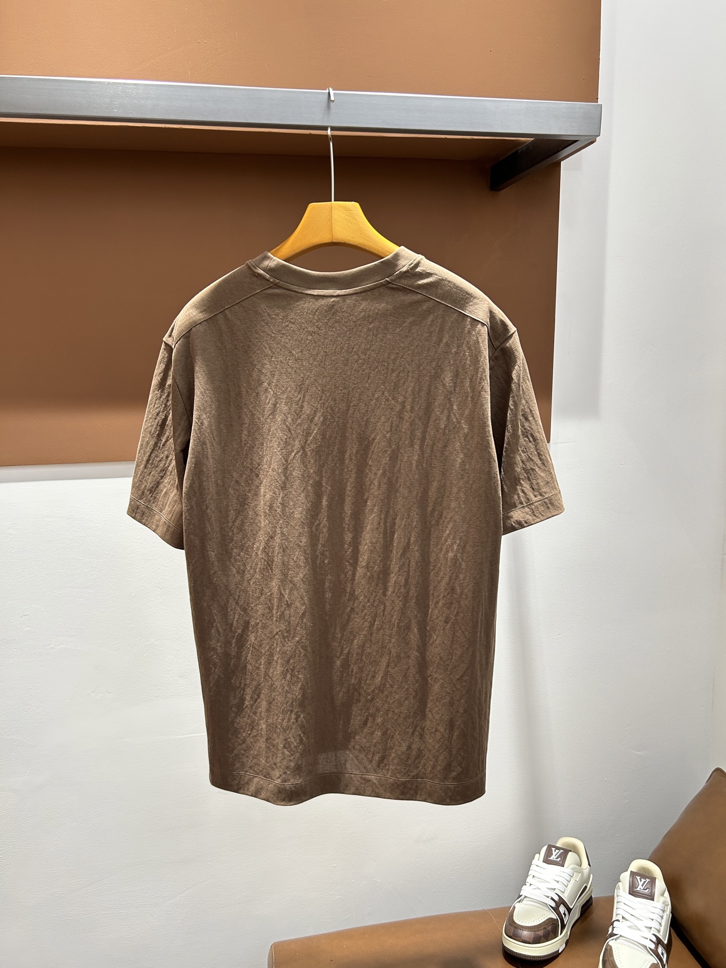 杰尼亚ZZ26夏季男士圆领棉麻短袖，原单！码数M-3XL