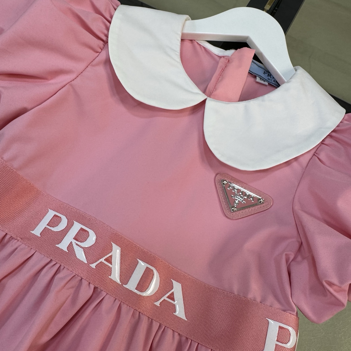 Prada Children’s Classic Bubble-Sleeve Dress: 100% Cotton, Spot Size 110-160, 348% Cash Benefit - 图片 3