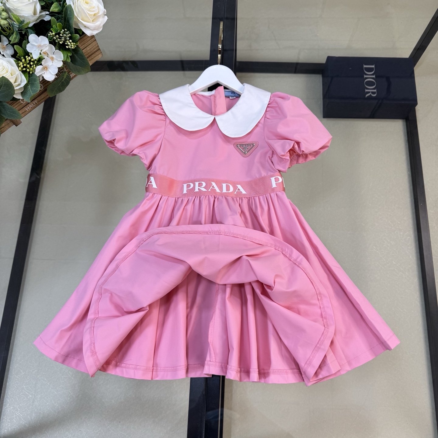 Prada Children’s Classic Bubble-Sleeve Dress: 100% Cotton, Spot Size 110-160, 348% Cash Benefit - 图片 5