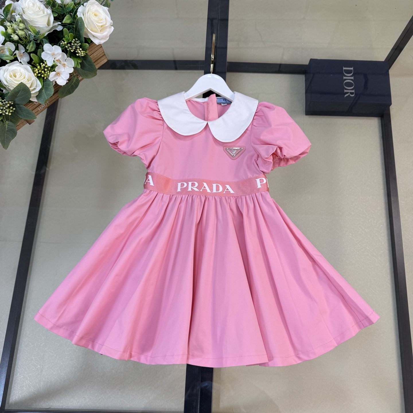 Prada Children’s Classic Bubble-Sleeve Dress: 100% Cotton, Spot Size 110-160, 348% Cash Benefit - 图片 8