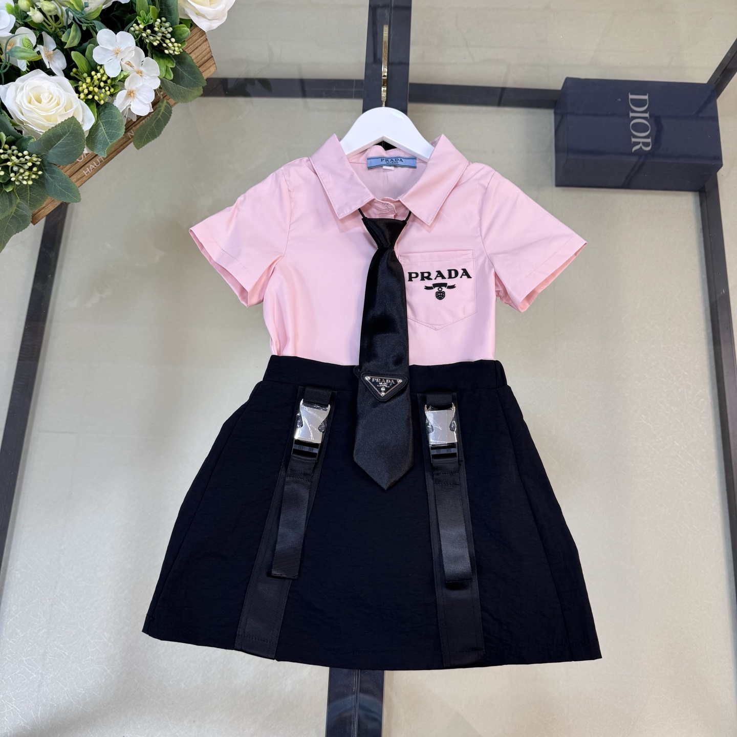 Prada Children’s School Dress: 100% Cotton, Classic Style, Great Quality, Sizes 110-160 - 图片 2