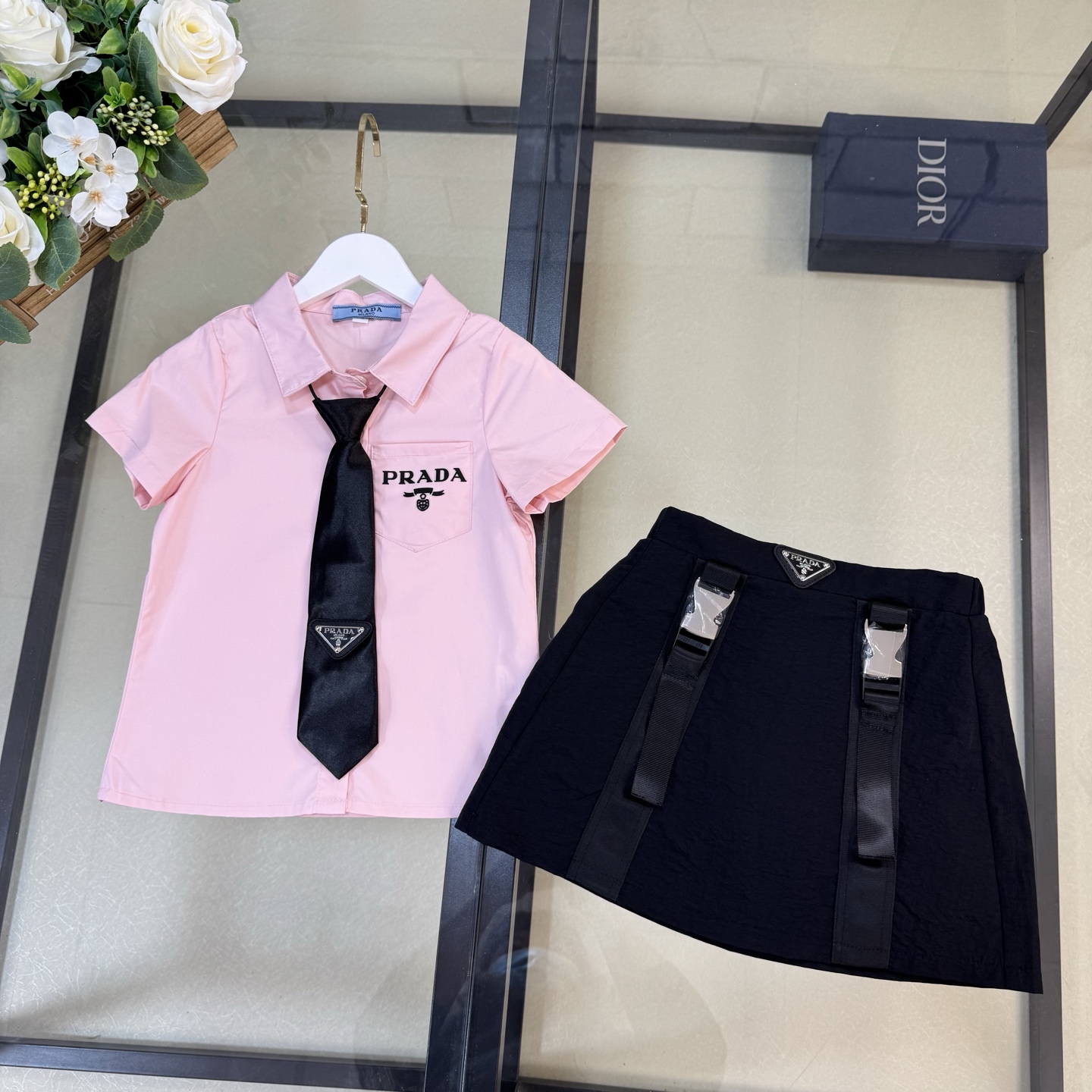 Prada Children’s School Dress: 100% Cotton, Classic Style, Great Quality, Sizes 110-160 - 图片 9
