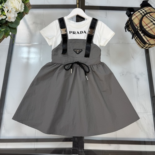 Prada Girls' Cotton Blend Dress Set - Stylish & Comfortable Outfit 1 Prada Girls' Cotton Blend Dress Set - Stylish & Comfortable Outfit
