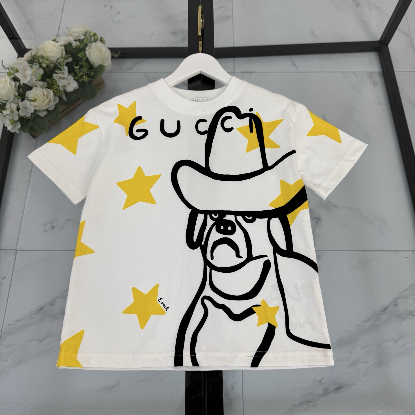 Tallas: 100-150 @79 sin descuento GUCCI Gucci 2026 nueva camiseta de manga corta para niños de pre-temporada, camiseta …