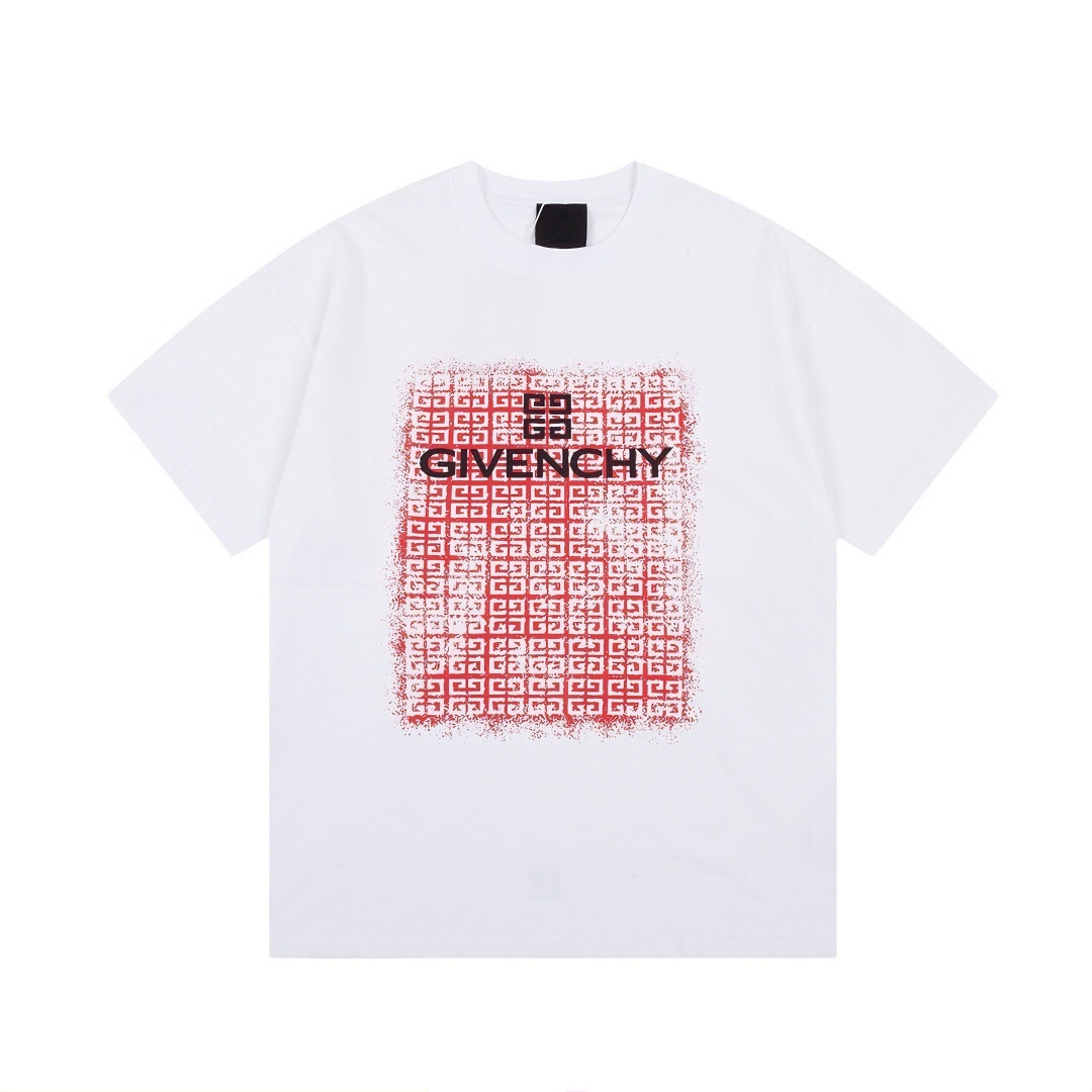 GIVENCHY/Givenchy 24ss inkjet 4G gradiente impresión completa mangas cortas. El logotipo está exquisitamente actualizad…