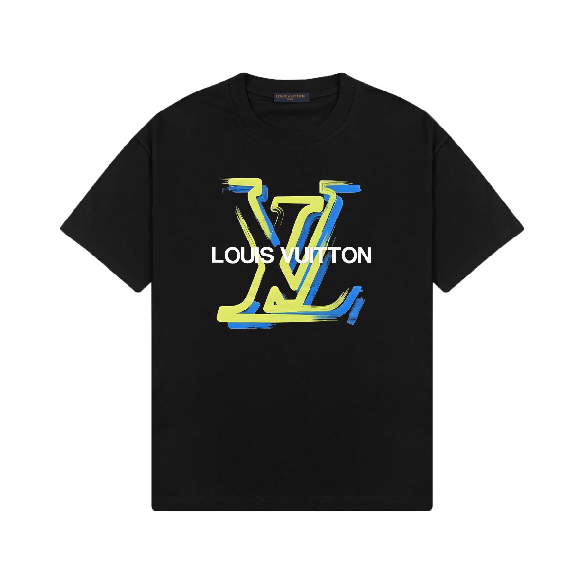 Louis Vuitton Clothing T-Shirt Black Doodle White Printing Unisex Combed Cotton Fashion Sweatpants