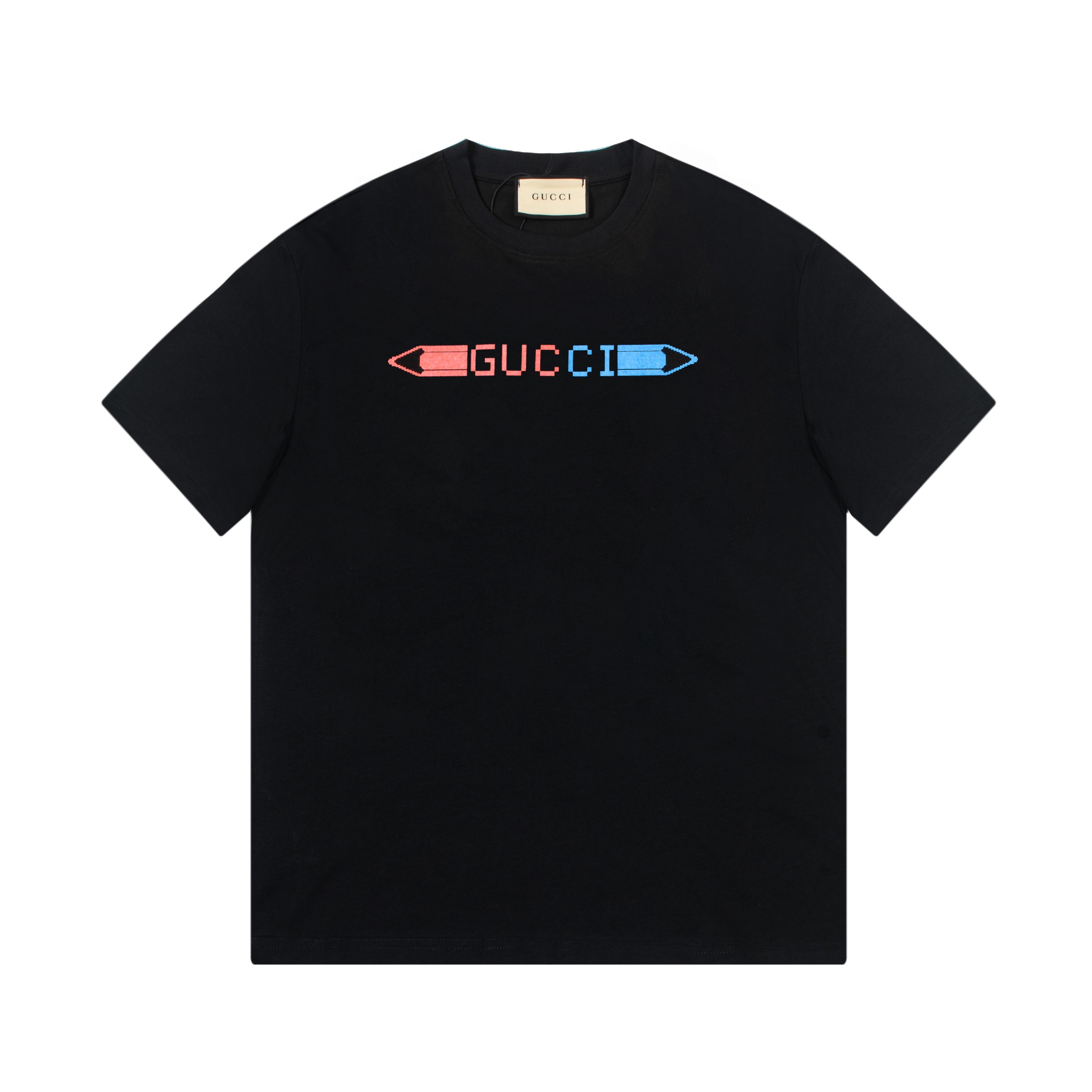 GUCCI24ss nueva colección - ¡Nuevo producto de Gucci! Camiseta de cuello redondo con estampado de contraste de bolígraf…