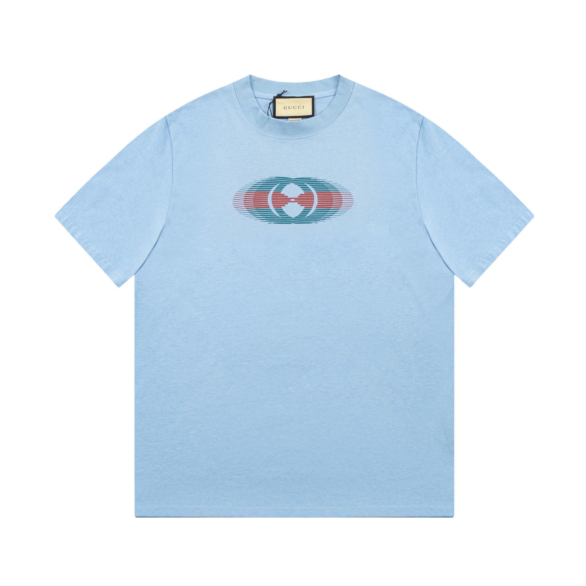 Camiseta de manga corta con estampado fantasma del logo Guc, lanzamiento exclusivo en línea, calidad 1:1 de alta gama -…