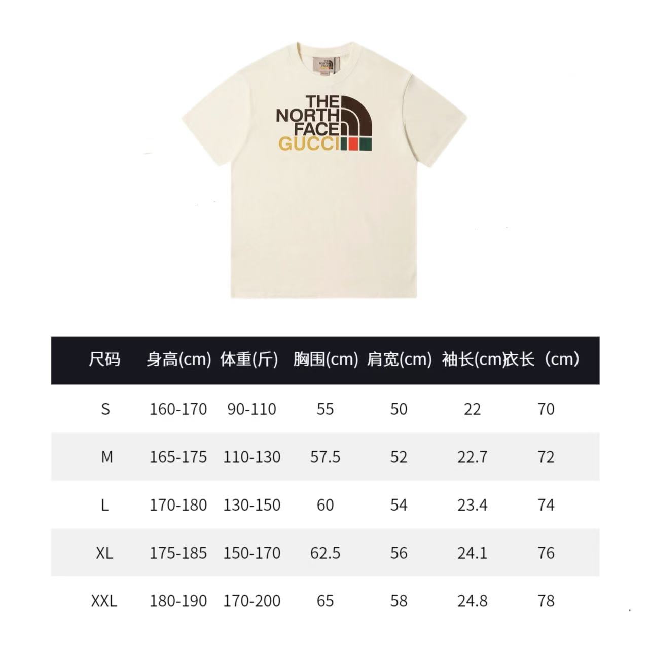Gucci 北面コラボ短袖Tシャツ P215高品質 100%純綿