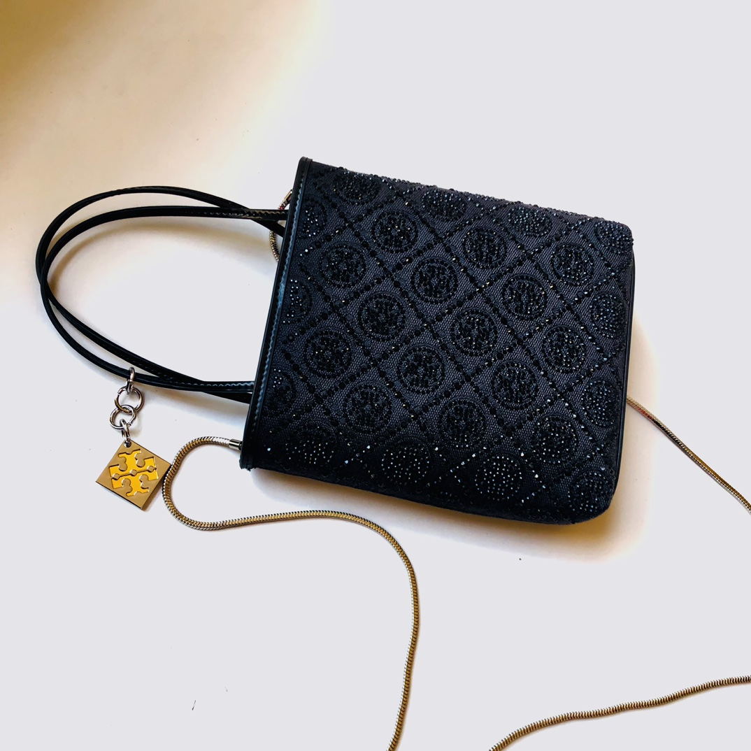Tory Burch 蛇年特别系列 TORY BURC162782满钻迷你tote T MONOGRAM图案