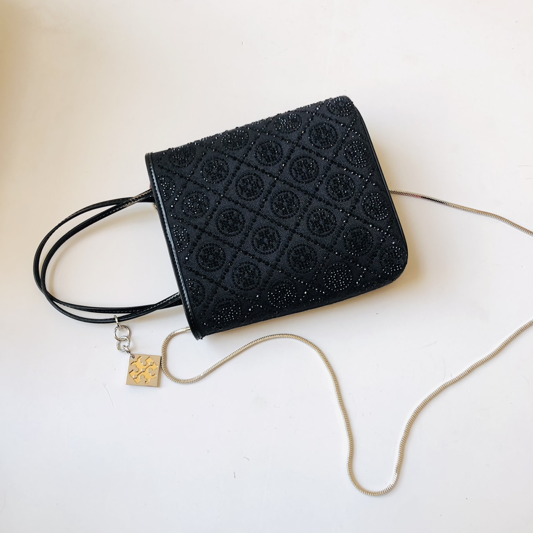 Tory Burch 蛇年特别系列 TORY BURC162782满钻迷你tote T MONOGRAM图案