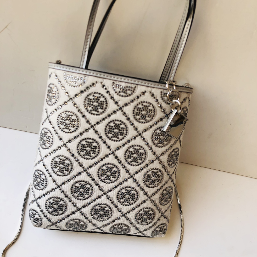 Tory Burch 蛇年特别系列 TORY BURC162782满钻迷你tote T MONOGRAM图案