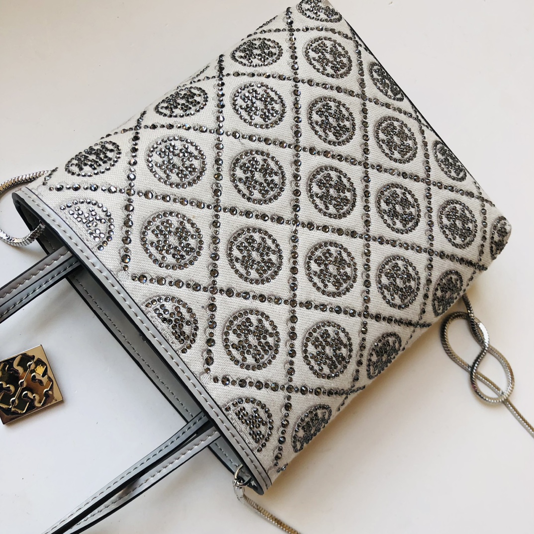 Tory Burch 蛇年特别系列 TORY BURC162782满钻迷你tote T MONOGRAM图案