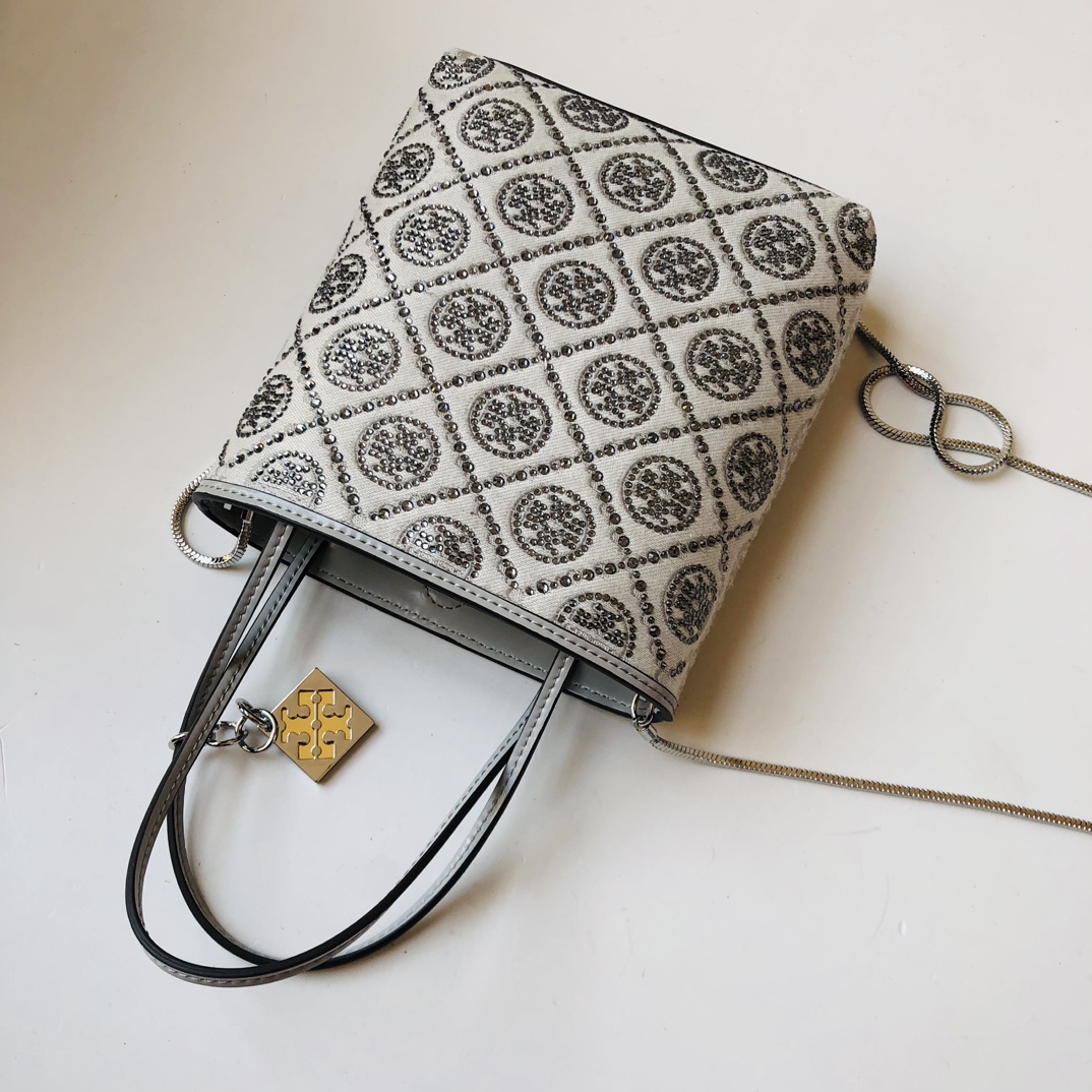 Tory Burch 蛇年特别系列 TORY BURC162782满钻迷你tote T MONOGRAM图案