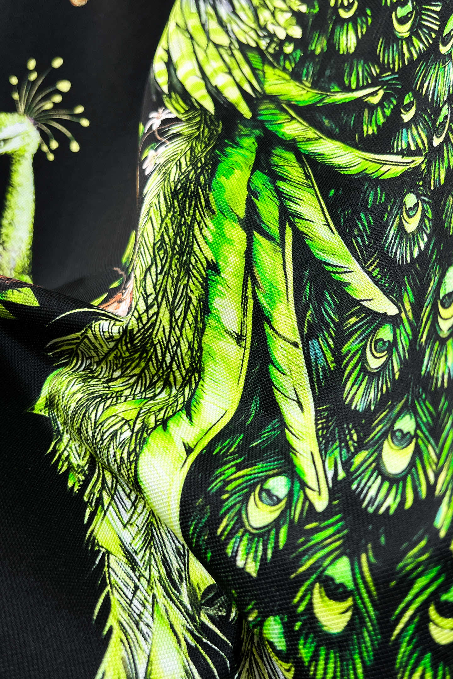 Versace Men's Black Polo Shirt with Peacock and Lemon Print - Casual Fashion 7 i1738640295648 489 0 6