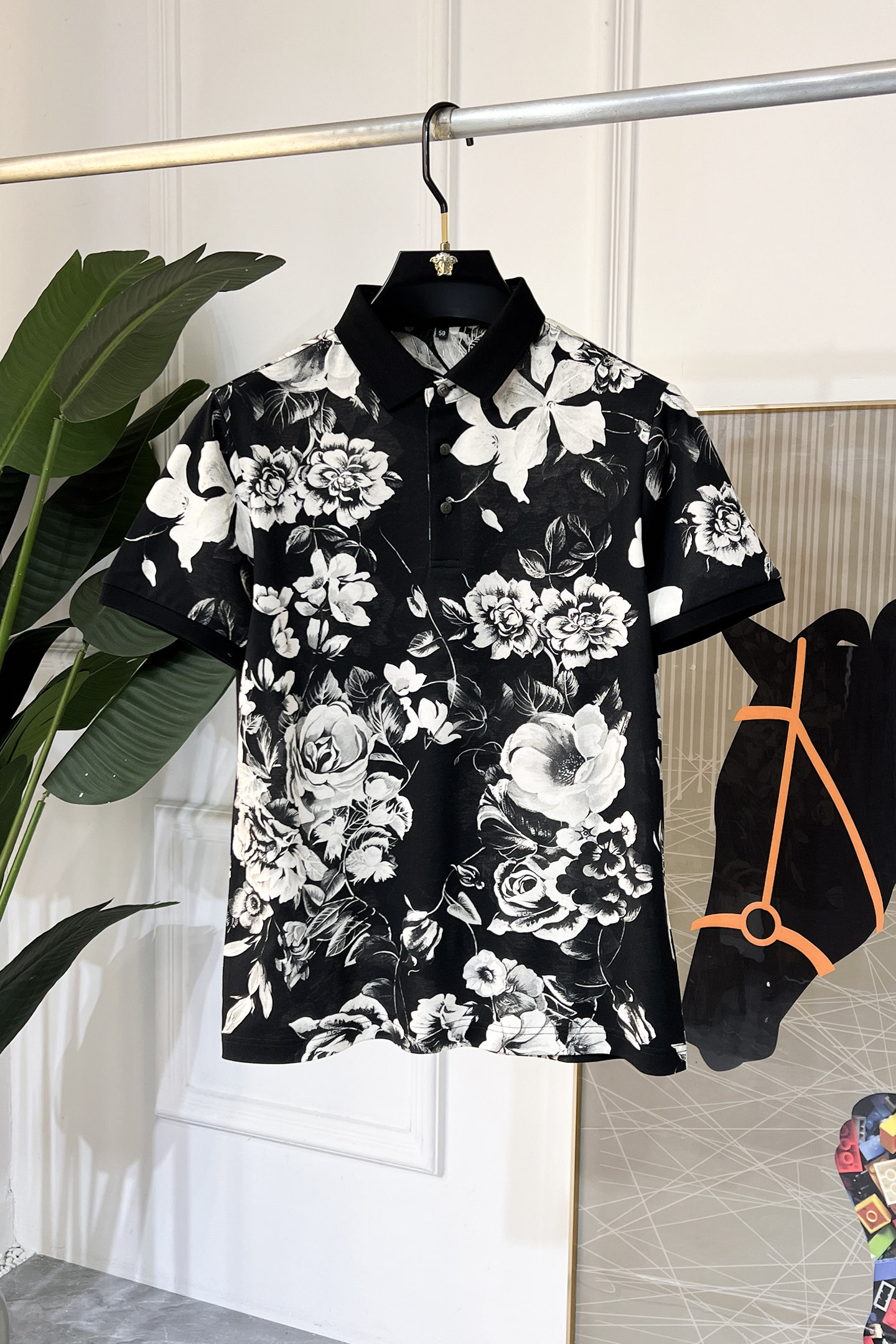 Floral Print Short Sleeve Polo Shirt - Fashionable and Comfortable 1 i1738640580105 3796 0 0