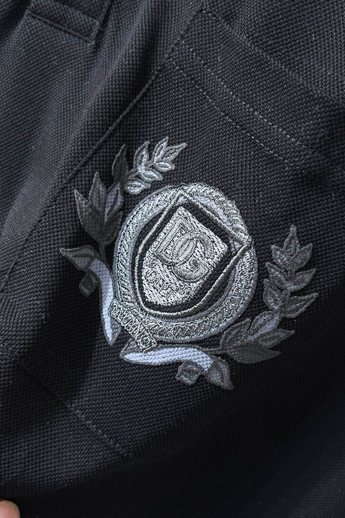 Dolce & Gabbana Men's Black Cotton Polo Shirt with Crest Embroidery 5 i1750747141397 7222 0 3