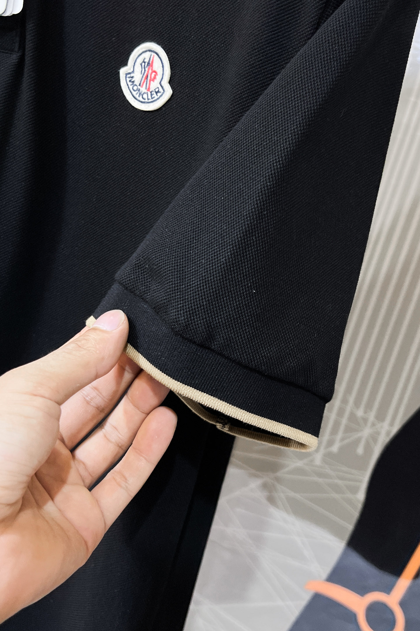 Moncler Men's Black Polo Shirt | Short Sleeve, Logo Design, Cotton Blend 6 i1750747165570 3479 0 5