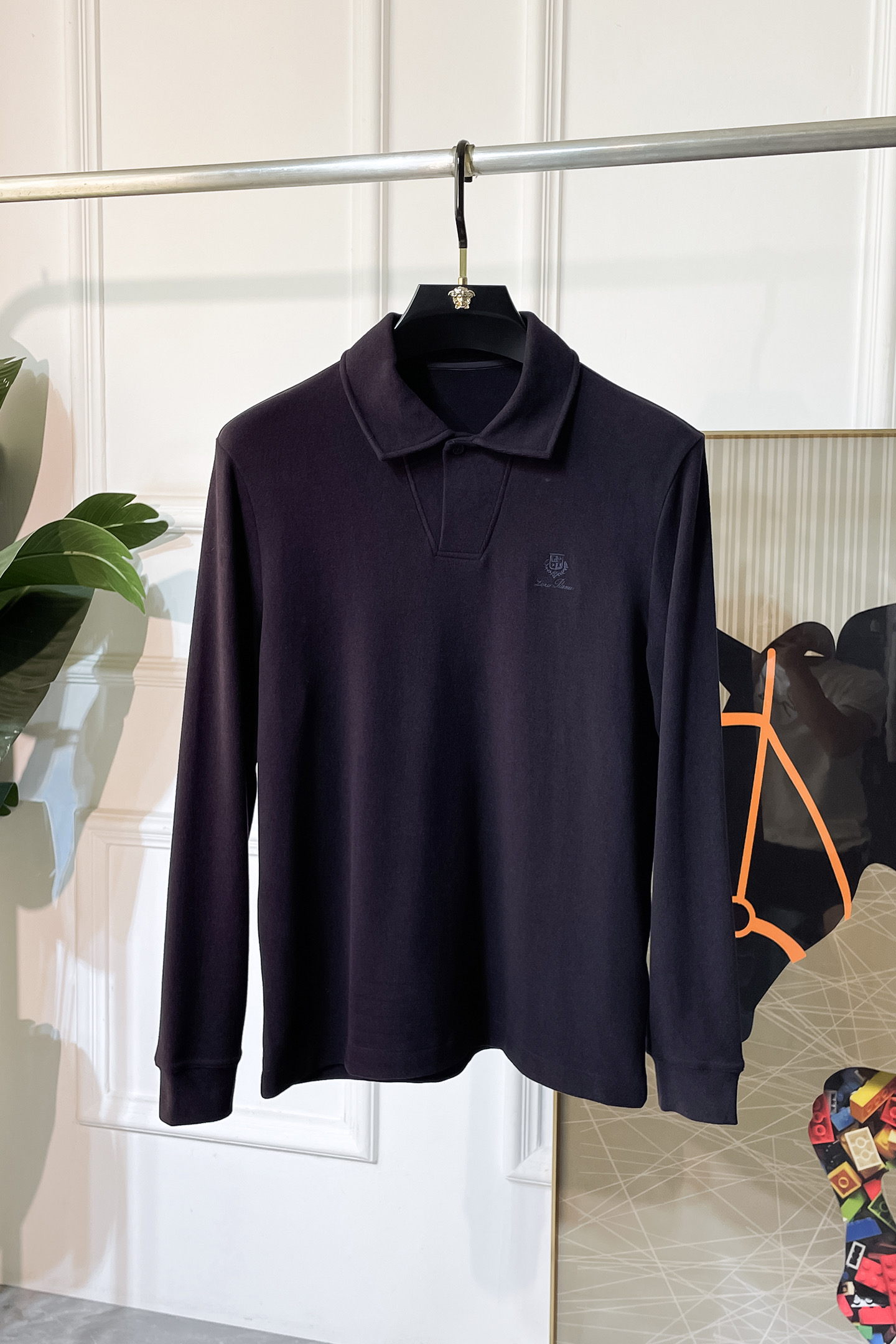 Loro Piana Men's Long Sleeve Polo Shirt - Casual Fashion Top, Premium Cotton 2 i1755497420310 4220 0 9