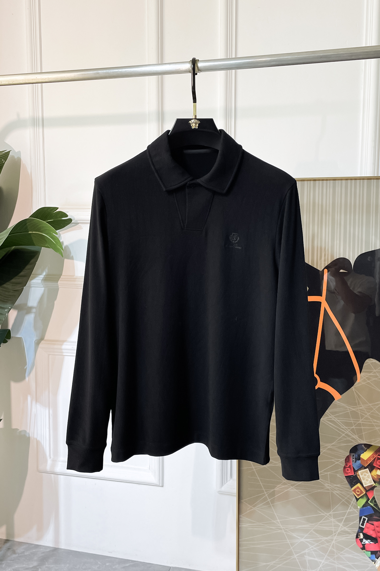 Loro Piana Men's Long Sleeve Polo Shirt - Casual Fashion Top, Premium Cotton 4 i1755497421533 5094 0 10