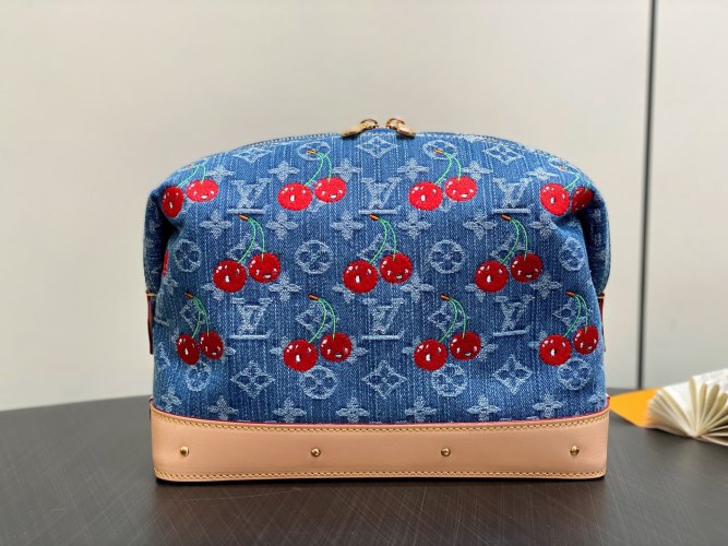 Louis Vuitton Murakami Takashi Monogram Denim Cherry Pochette Cosmetique 1 Louis Vuitton Murakami Takashi Monogram Denim Cherry Pochette Cosmetique
