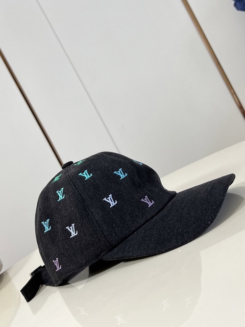 Louis Vuitton Blason Shading Denim Hat, Gradient LV Logo, Adjustable Strap 1 Louis Vuitton Blason Shading Denim Hat, Gradient LV Logo, Adjustable Strap