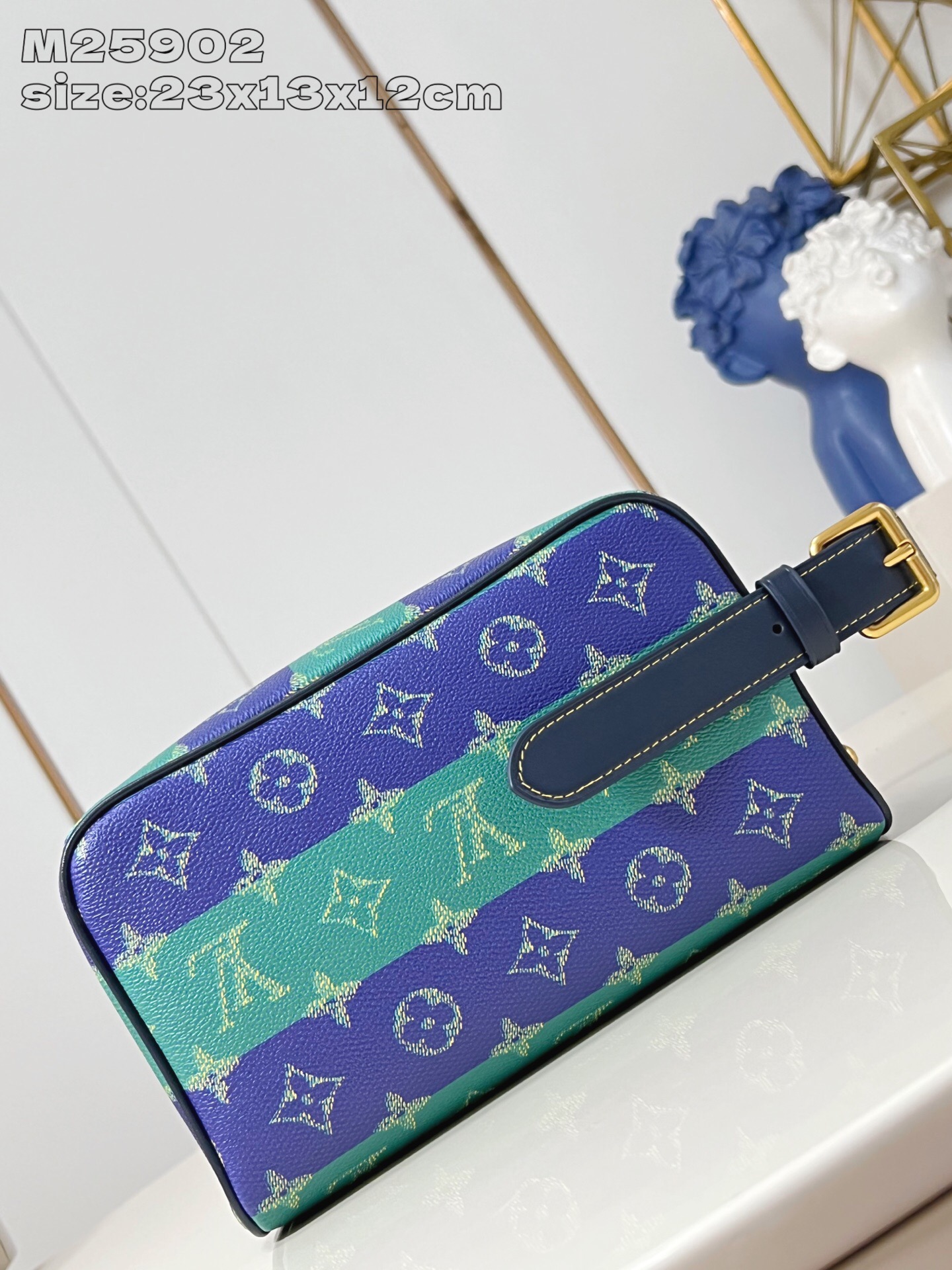 Louis Vuitton Locker Dopp Kit Monogram Canvas Toiletry Pouch - Blue/Green 6 i1758222805717 6752 0 5