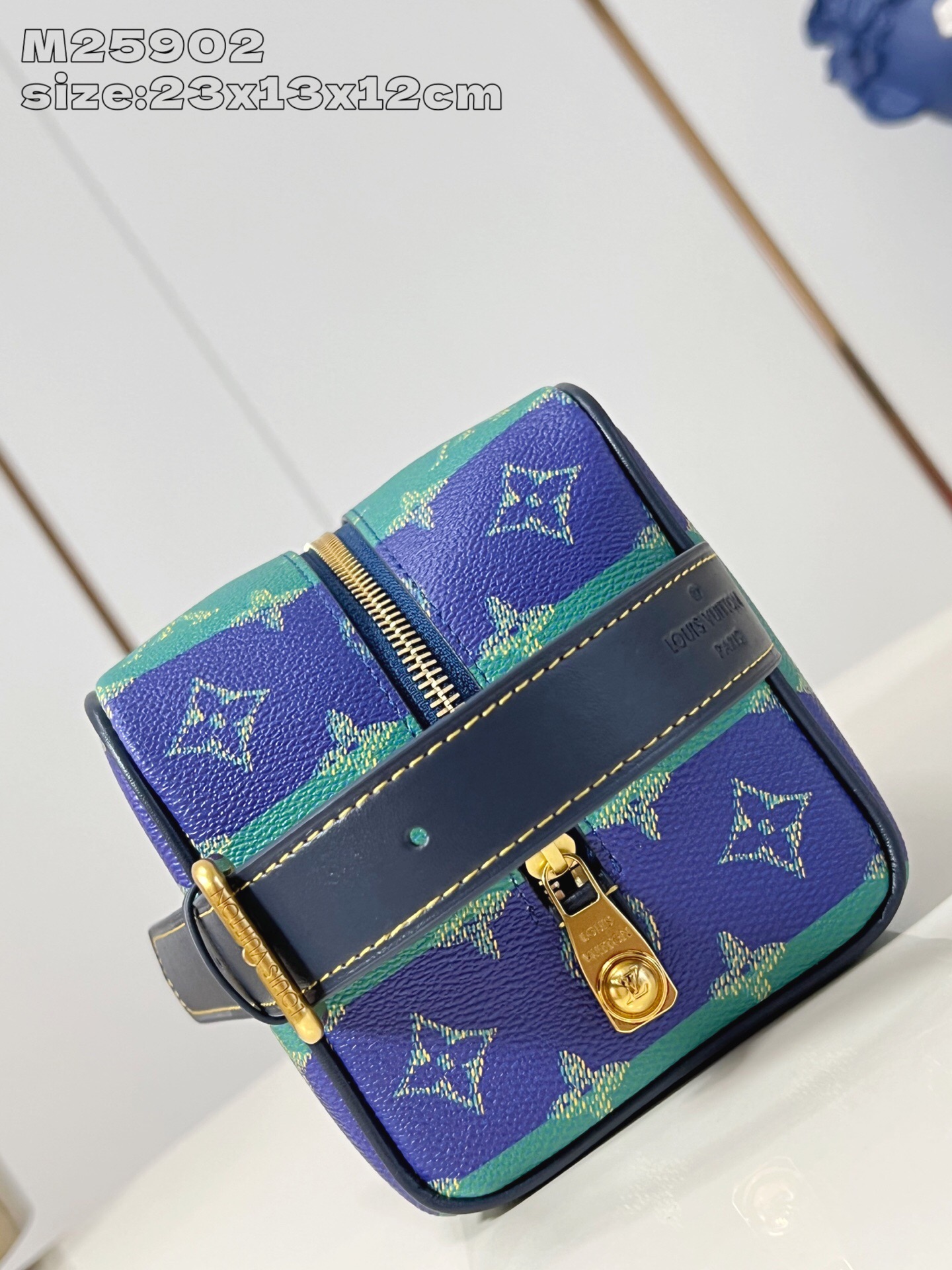 Louis Vuitton Locker Dopp Kit Monogram Canvas Toiletry Pouch - Blue/Green 4 i1758222806857 8386 0 3