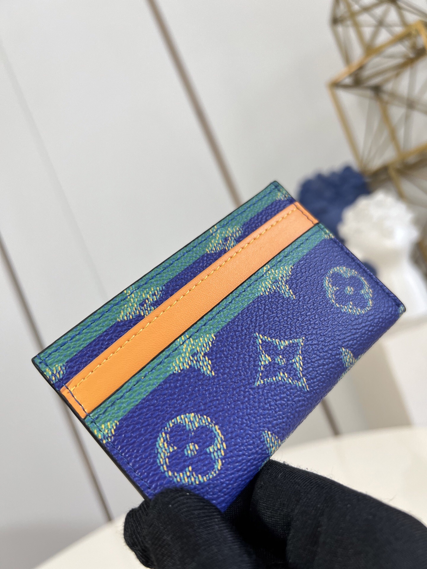 Louis Vuitton Monogram Eclipse Green Coated Canvas Card Holder Wallet 5 i1758223052999 3142 0 3