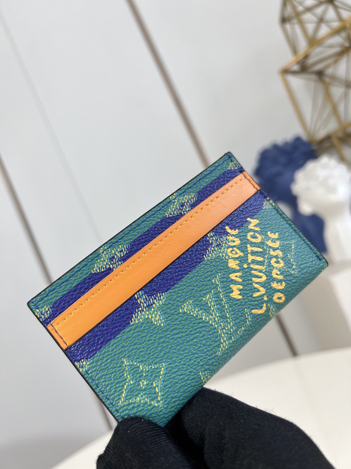 Louis Vuitton Monogram Eclipse Green Coated Canvas Card Holder Wallet 3 i1758223052999 3815 0 1