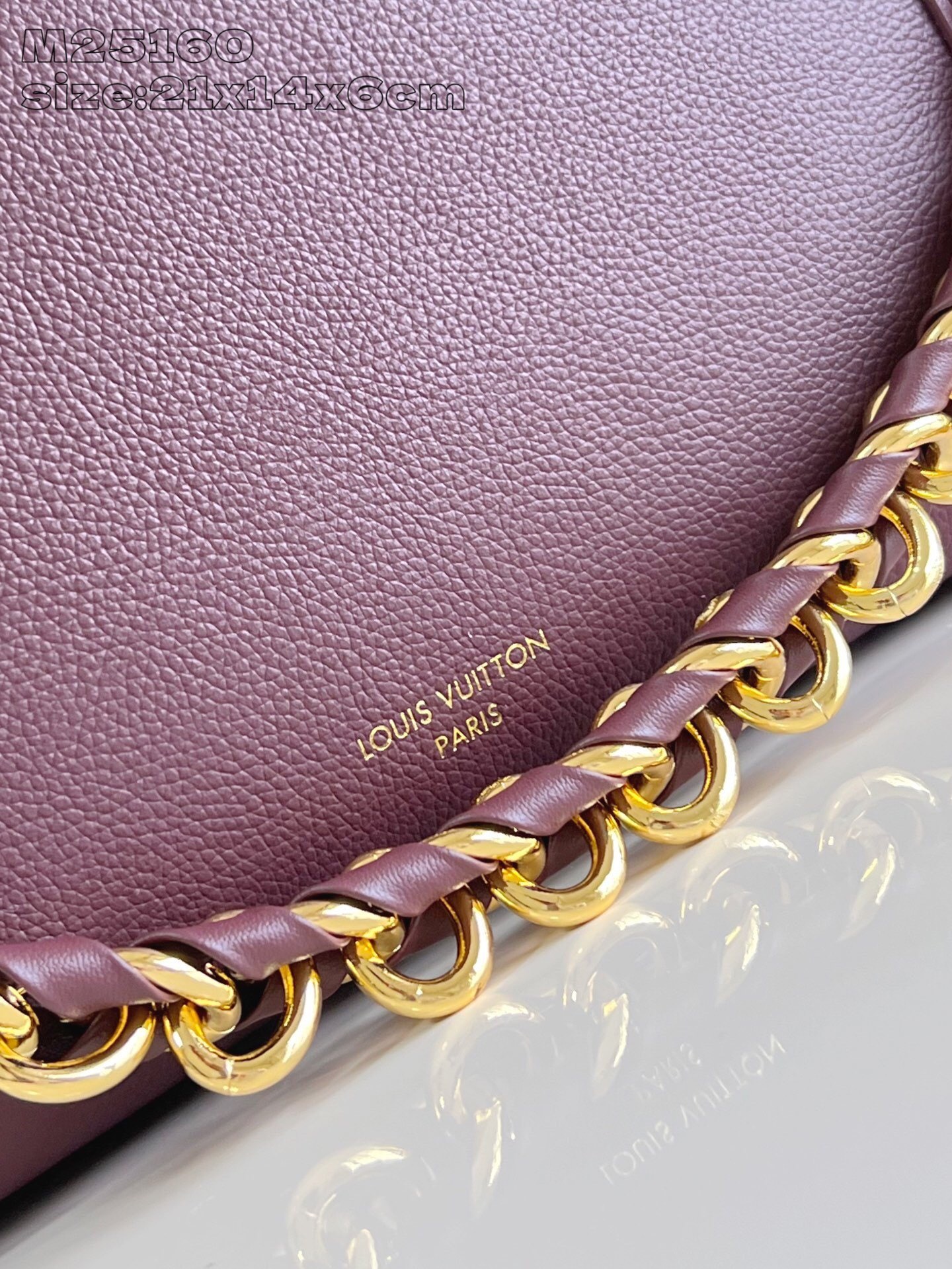 Louis Vuitton Side Trunk Bag M25160, Elegant Burgundy Leather, 21x14x6 cm 3 i1758821501373 9608 0 1