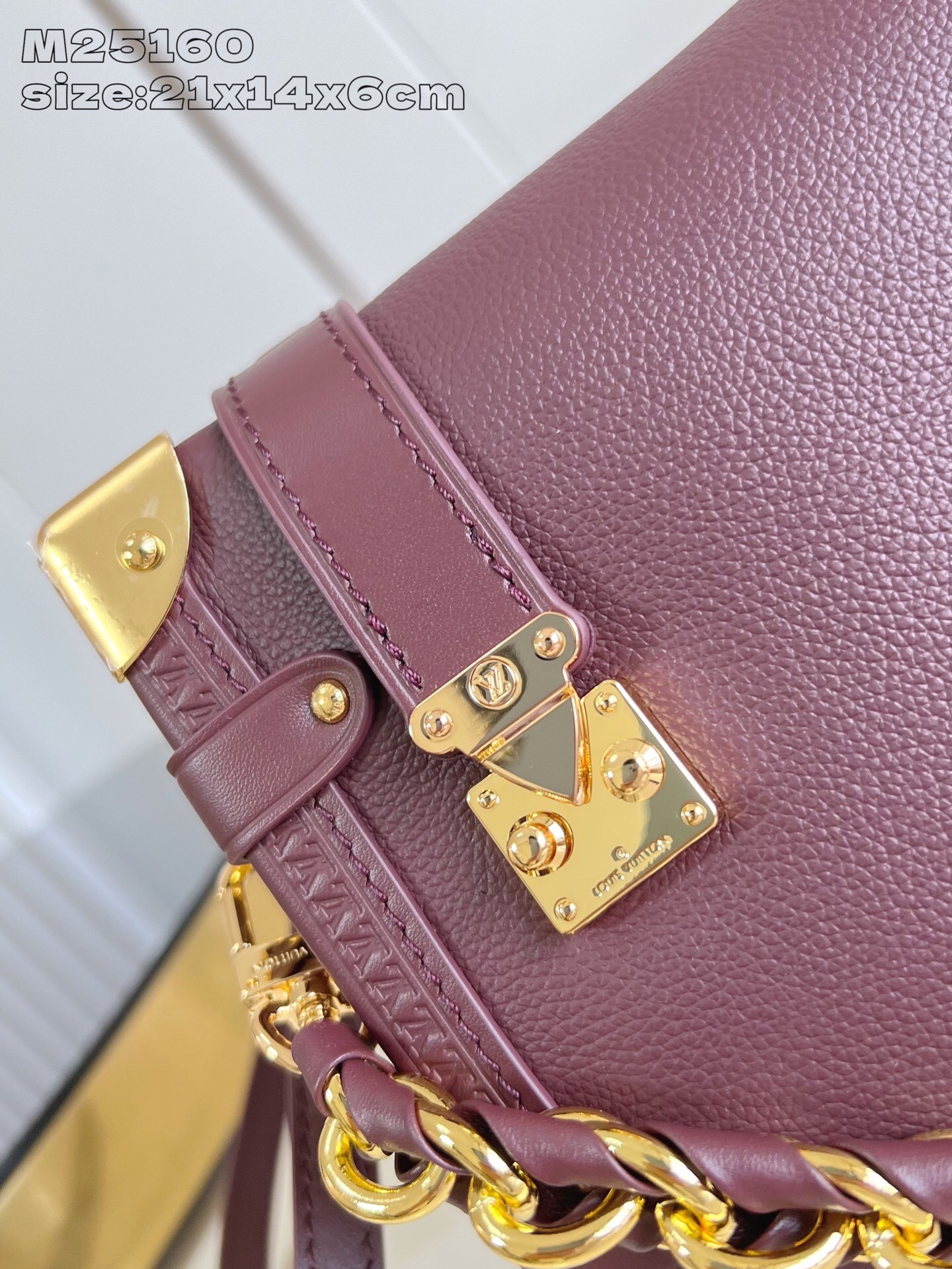 Louis Vuitton Side Trunk Bag M25160, Elegant Burgundy Leather, 21x14x6 cm 4 i1758821502894 9337 0 2