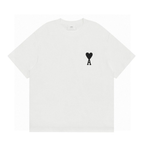 Ami Paris Classic Embroidered Heart Logo Short Sleeve T-Shirt for Men & Women 1 Ami Paris Classic Embroidered Heart Logo Short Sleeve T-Shirt for Men & Women