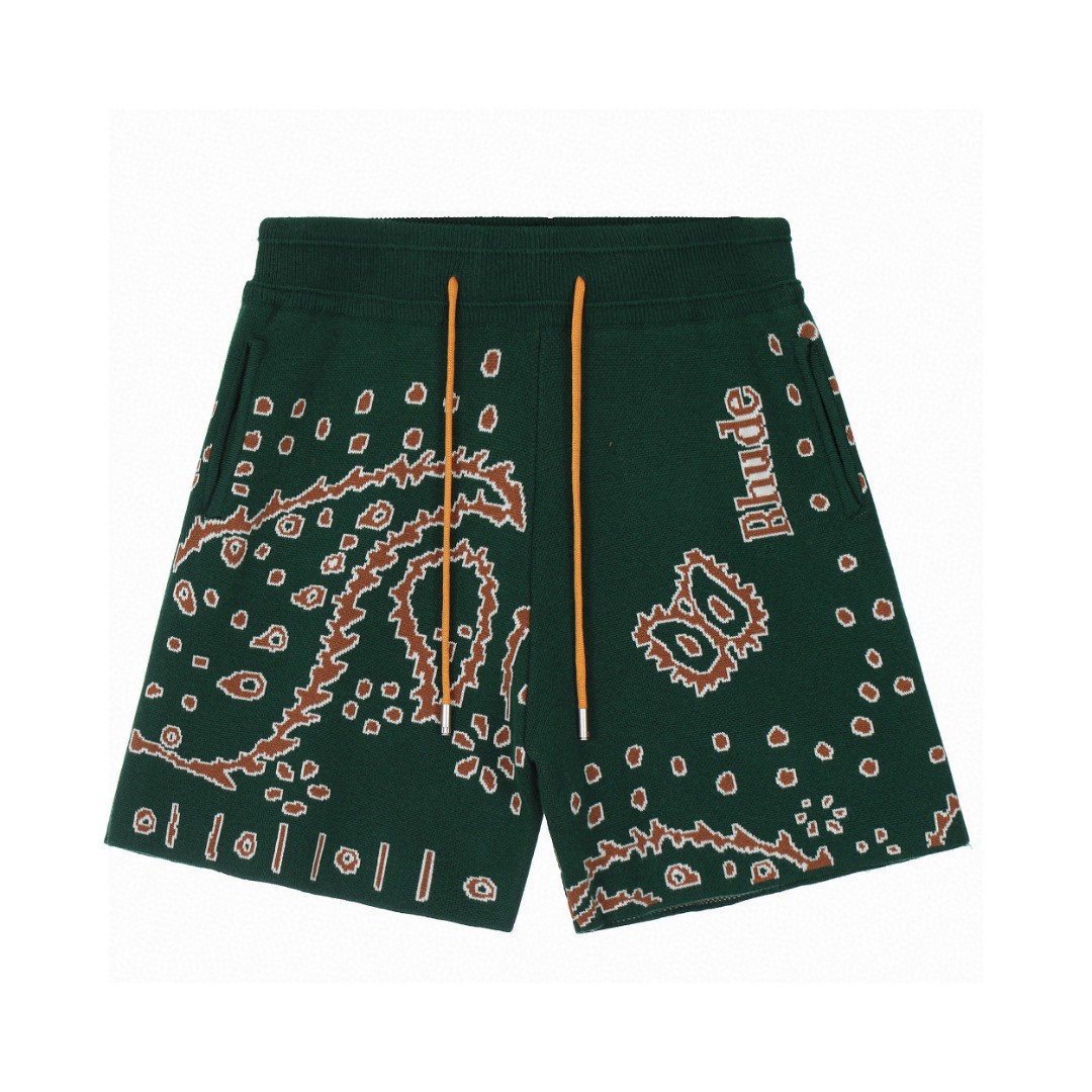 Rhude 2024ss Unisex Bandana Knit Shorts - High-End Streetwear Comfort