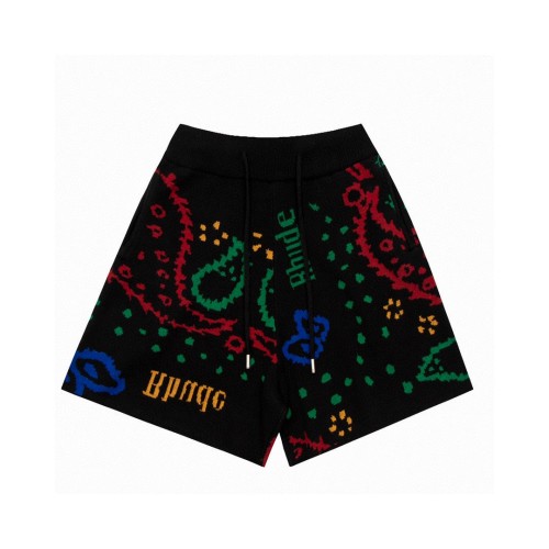 Rhude 2024SS Unisex Bandana Knit Shorts - Premium Wool Blend, OS Fit 1 Rhude 2024SS Unisex Bandana Knit Shorts - Premium Wool Blend, OS Fit