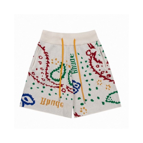 Rhude 2024SS Unisex Paisley Knit Shorts - Premium Comfort & Style 1 Rhude 2024SS Unisex Paisley Knit Shorts - Premium Comfort & Style