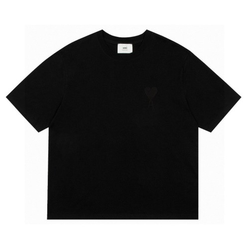 Ami Paris Classic Embroidered Heart Logo Cotton T-Shirt Short Sleeve Unisex 1 Ami Paris Classic Embroidered Heart Logo Cotton T-Shirt Short Sleeve Unisex