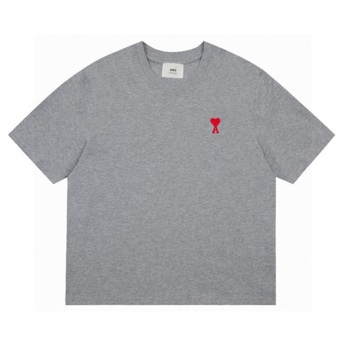 Ami Paris Classic Fit Crew Neck T-Shirt with Small Heart Embroidery 1 Ami Paris Classic Fit Crew Neck T-Shirt with Small Heart Embroidery