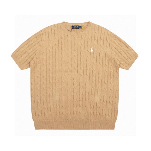 Ralph Lauren Men's Cable-Knit Short-Sleeve T-Shirt with Embroidered Logo 1 Ralph Lauren Men's Cable-Knit Short-Sleeve T-Shirt with Embroidered Logo