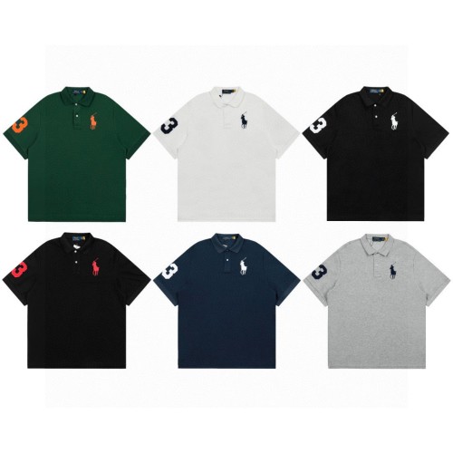 Ralph Lauren Classic Fit Polo Shirt with Embroidered Logo and Sleeve Number 1 Ralph Lauren Classic Fit Polo Shirt with Embroidered Logo and Sleeve Number