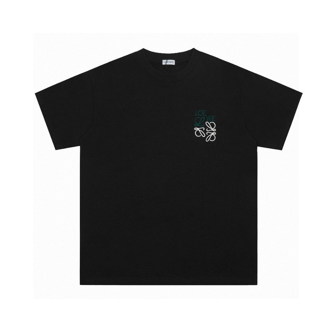Loewe 25SS Logo Embroidered Cotton T-Shirt, Short Sleeve Tee
