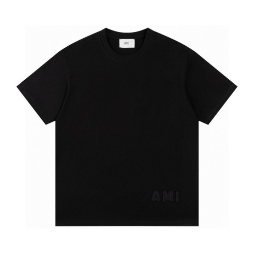 Ami 2025SS Embroidered Logo T-Shirt, Cotton Short Sleeve Tee for Men 1 Ami 2025SS Embroidered Logo T-Shirt, Cotton Short Sleeve Tee for Men